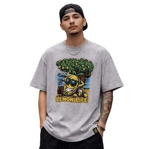 Lemon Life Gray Mens‎ Graphic Tee Size XL